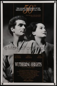 3k995 WUTHERING HEIGHTS 1sh R89 Laurence Olivier is torn with desire for Merle Oberon!