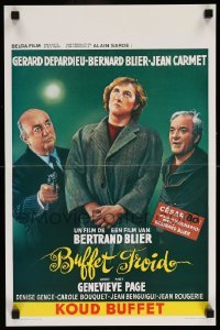 3m026 BUFFET FROID Belgian '79 Bertrand Blier, Gerard Depardieu, completely different crime art!