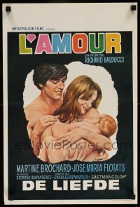 3m089 L'AMOUR Belgian '70 Richard Balducci, art of naked coupe with baby!
