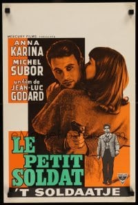 3m095 LE PETIT SOLDAT Belgian '63 Jean-Luc Godard, Anna Karina, Michel Subor!