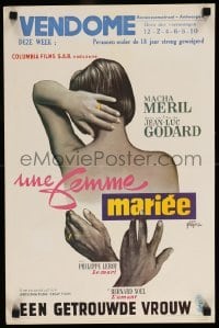 3m110 MARRIED WOMAN Belgian '65 Jean-Luc Godard's Une femme mariee, art d'apres Georges Kerfyser!
