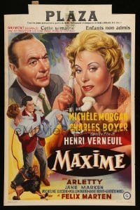 3m111 MAXIME Belgian '62 Charles Boyer, Michele Morgan, Arletty, Henri Verneuil