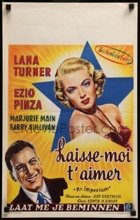 3m121 MR. IMPERIUM Belgian '51 different art of super sexy Lana Turner & singer Ezio Pinza!