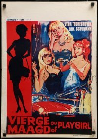 3m135 PLAYGIRLS OF FRANKFURT Belgian '66 Rolf Olsen Austrian prostitution movie, sexy art!