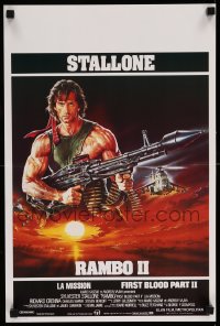 3m141 RAMBO FIRST BLOOD PART II Belgian '85 no man, no law, no war can stop Sylvester Stallone!
