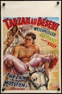 3m172 TARZAN'S DESERT MYSTERY Belgian '48 Johnny Weissmuller, Johnny Sheffield & Cheetah!
