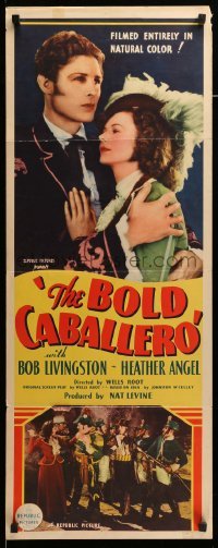 3m454 BOLD CABALLERO insert '36 pretty Heather Angel & Robert Livingston as Zorro!
