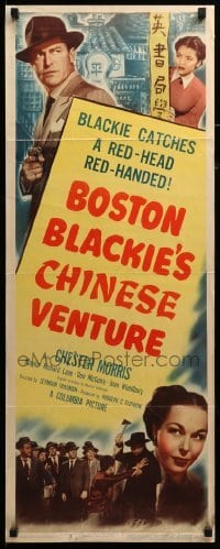3m456 BOSTON BLACKIE'S CHINESE VENTURE insert '49 detective Chester Morris in Chinatown!