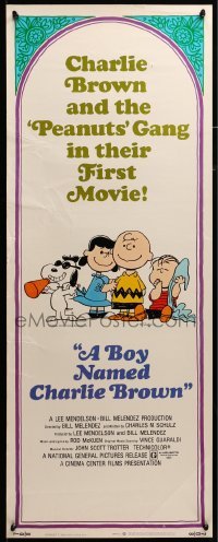 3m458 BOY NAMED CHARLIE BROWN insert '70 art of Snoopy & the Peanuts gang by Charles M. Schulz!