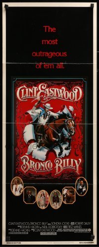 3m463 BRONCO BILLY insert '80 Clint Eastwood directs & stars, Roger Huyssen & Gerard Huerta art!