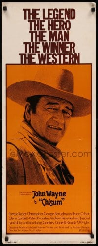 3m485 CHISUM insert '70 big John Wayne, The Legend, The Hero, The Man, The Winner, The Western!