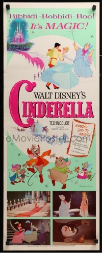 3m487 CINDERELLA insert R65 Walt Disney classic romantic musical cartoon, great poster images!