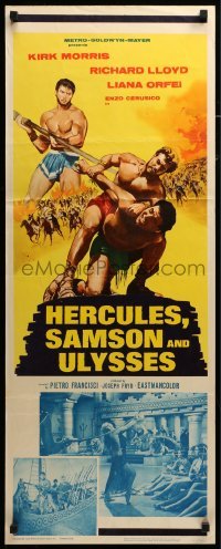 3m580 HERCULES, SAMSON, & ULYSSES insert '65 Ercole Sfida Sansone, the world's three mightiest men
