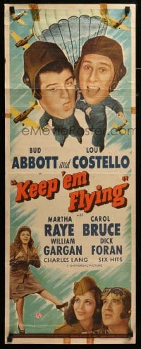 3m609 KEEP 'EM FLYING insert '41 Bud Abbott & Lou Costello in the United States Army Air Corps!