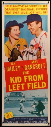 3m612 KID FROM LEFT FIELD insert '53 Dan Dailey, Anne Bancroft, baseball kid argues with umpire!