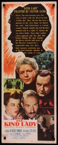 3m613 KIND LADY insert '51 John Sturges directed, Ethel Barrymore & Angela Lansbury!