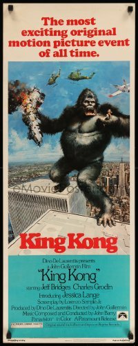 3m614 KING KONG insert '76 John Berkey close up art of the BIG Ape!