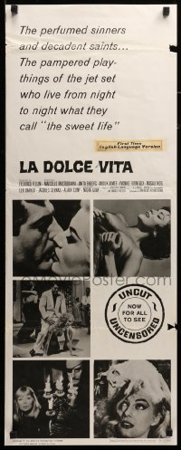 3m618 LA DOLCE VITA insert R66 Federico Fellini, Marcello Mastroianni, sexy Anita Ekberg!