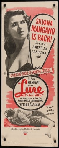 3m641 LURE OF THE SILA insert '54 sexy Silvana Mangano is more alluring and dangerous than ever!