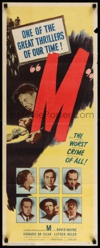 3m643 M insert '51 Joseph Losey, David Wayne & Raymond Burr in the most gripping film noir!