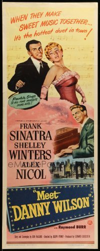 3m657 MEET DANNY WILSON insert '51 Frank Sinatra & Shelley Winters, the new dynamite pair!
