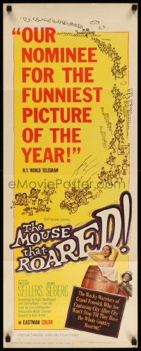 3m665 MOUSE THAT ROARED insert '59 Sellers & Seberg take over the country w/an invasion of laughs!