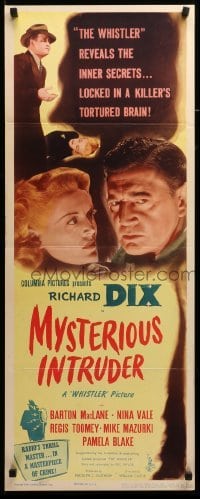 3m672 MYSTERIOUS INTRUDER insert '46 Richard Dix finds where The Whistler made his first mistake!