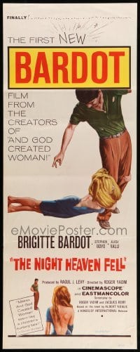 3m680 NIGHT HEAVEN FELL insert '58 Bardot makes And God Created Woman seem like a nursery tale!
