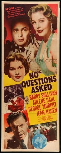3m682 NO QUESTIONS ASKED insert '51 Arlene Dahl is a double-crossing doll, Barry Sullivan!