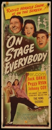 3m685 ON STAGE EVERYBODY insert '45 Jack Oakie, sexy image of dancing Peggy Ryan, Johnny Coy!