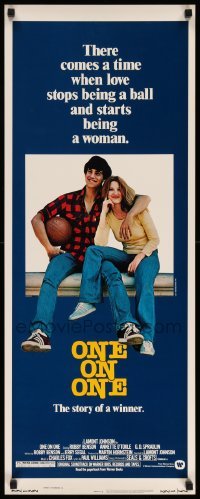 3m692 ONE ON ONE insert '77 great image of Robby Benson holding basketball & Annette O'Toole!