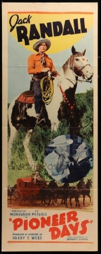 3m701 PIONEER DAYS insert '40 western cowboy Jack Randall on his horse + stagecoach!