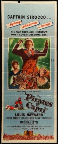 3m702 PIRATES OF CAPRI insert '49 Edgar Ulmer, Louis Hayward fights for his Queen and his country!