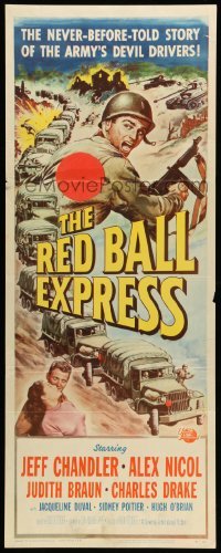 3m723 RED BALL EXPRESS insert '52 Budd Boetticher, Army Devil Driver Jeff Chandler!
