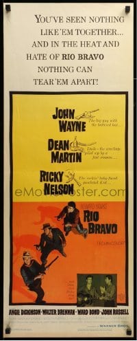 3m751 RIO BRAVO insert '59 John Wayne, Ricky Nelson, Dean Martin, Walter Brennan, Howard Hawks