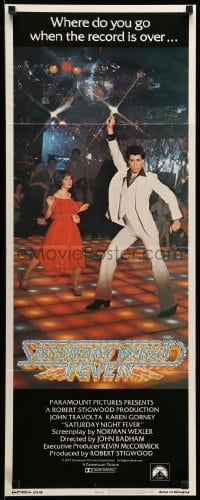 3m771 SATURDAY NIGHT FEVER int'l insert '77 best image of disco dancer Travolta & Karen Lynn Gorney