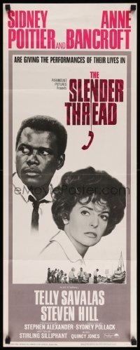 3m790 SLENDER THREAD insert '66 Sidney Poitier keeps Anne Bancroft from committing suicide!