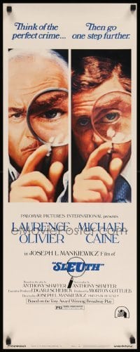 3m791 SLEUTH insert '72 Laurence Olivier & Michael Caine, cool magnifying glass image!