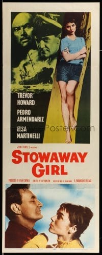 3m845 STOWAWAY GIRL insert '57 Trevor Howard, Pedro Armendariz, Elsa Martinelli, Manuela!
