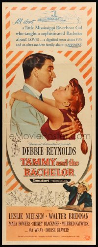 3m872 TAMMY & THE BACHELOR insert '57 Debbie Reynolds seducing Leslie Nielsen!