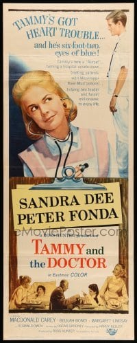 3m873 TAMMY & THE DOCTOR insert '63 Sandra Dee turns a hospital upside down & loves Peter Fonda!