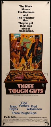 3m898 THREE TOUGH GUYS insert '74 Isaac Hayes & Fred Williamson got their own mean game, Moll art!
