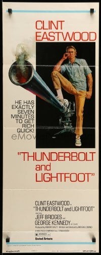 3m902 THUNDERBOLT & LIGHTFOOT style C insert '74 art of Clint Eastwood with HUGE gun by McGinnis!