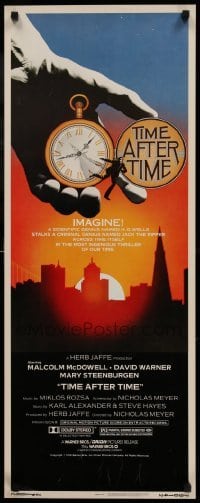 3m907 TIME AFTER TIME insert '79 Malcolm McDowell as H.G. Wells, David Warner as Jack the Ripper!