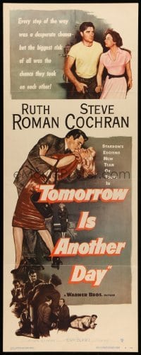 3m914 TOMORROW IS ANOTHER DAY insert '51 Steve Cochran wants Ruth Roman no matter what the cost!