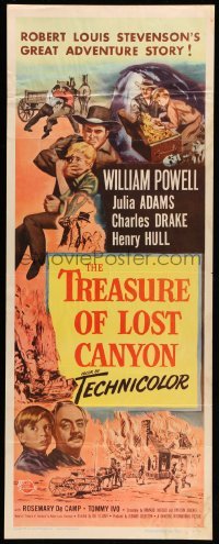 3m931 TREASURE OF LOST CANYON insert '52 William Powell in Robert Louis Stevenson adventure!