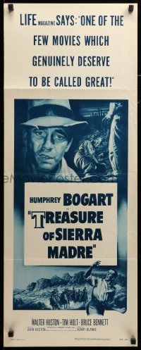 3m932 TREASURE OF THE SIERRA MADRE insert R56 Humphrey Bogart, Tim Holt & Walter Huston, classic