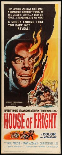 3m945 TWO FACES OF DR. JEKYLL insert '61 Jekyll's Inferno, cool burning face art by Reynold Brown!