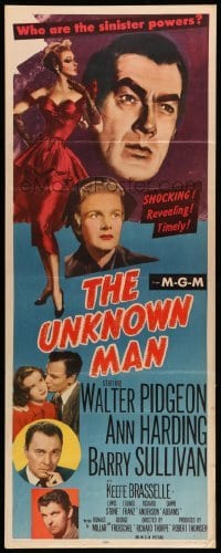 3m963 UNKNOWN MAN insert '51 Walter Pigeon, Ann Harding, who are the sinister powers?