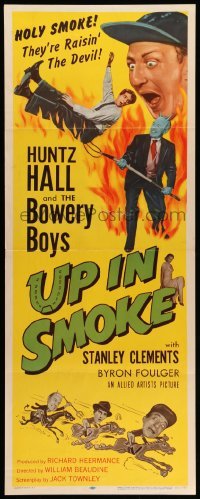 3m968 UP IN SMOKE insert '57 Huntz Hall & the Bowery Boys are raisin' the Devil, who is pictured!